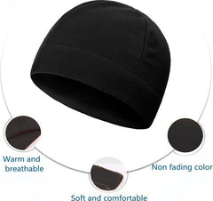 YONO Thermo Muts - Helmmuts Fleece - Fiets Muts voor onder Helm - Heren en Dames - Winter - Zomer - Zwart