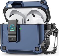 YONO Hoesje geschikt voor Airpods 4 - Case - Lock - Donkerblauw