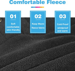 YONO Balaclava Muts - Losse Capuchon - Bivakmuts Fleece - Nekwarmer - Ski Mask Winter - Zwart