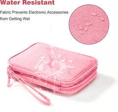 YONO Kabel Organiser Tas - Kabeltas - Organizer Etui - Opbergtas voor Kabels en Accessoires - Roze