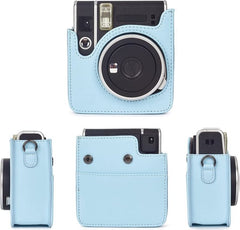 YONO Case geschikt voor Fujifilm Instax Mini 40 - Hoes met Draagriem - Cameratas - Lichtblauw