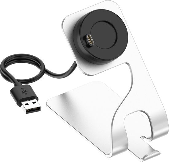 YONO Oplader Dock Geschikt voor Garmin Venu 2 / Fenix 7 6 5 / Vivoactive 4 3 / Approach S62 – Oplaadstation - Zilver