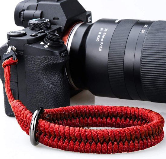 YONO Camera Polsband Vintage - Hand Strap - Wrist Riem - Universeel - Rood