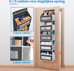 YONO Kast Organizer - Hangende Opberger voor Deur - Opbergzak - 5 Vakken - Zwart