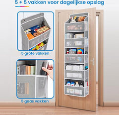 YONO Kast Organizer - Hangende Opberger voor Deur - Opbergzak - 5 Vakken - Grijs