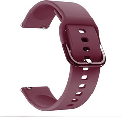YONO Siliconen Classic Bandje 20mm - Horlogebandje geschikt voor Samsung Galaxy Watch 7/6/5 / Pro / 4 / 3 / Active 2 - Polar Ignite / Unite – Huawei - Bordeaux Rood