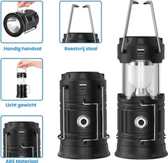 YONO LED Lantaarn Oplaadbaar - Camping Lamp - Kampeerlamp - Tentlamp - Windlicht - 1 Stuk