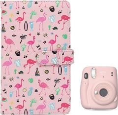 YONO Mini Fotoalbum 96 geschikt voor Instant Camera Fotopapier - Fotoboek Fujifilm Instax Mini 12 / 11 / 9 / 8 / 7s / 25 / 90 / Link / SP-2 / Liplay - Film Polaroid - Kodak - Square en Meer - Flamingo