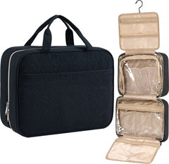 YONO Toilettas Dames XL - Travel Organizer met Haak - Make Up / Cosmetica / Beauty Tas - Zwart