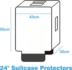 YONO Kofferhoes Transparant - Koffer Beschermhoes - Medium