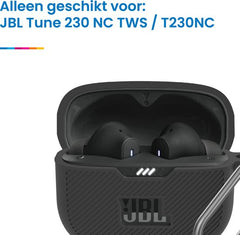 YONO Soft Case geschikt voor JBL Tune 230 NC TWS / T230NC - Hoesje met Clip - Zwart