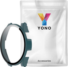 YONO Case geschikt voor Galaxy Watch 4 44mm - Screen Protector Hoesje - Full Cover Bumper - Donkergroen