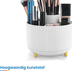 YONO Make Up Organizer - 360º Draaibaar M - Skincare Organizer - Parfum Houder - Wit