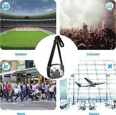 YONO Crossbody Tas Doorzichtig - Sling Bag - Schoudertas geschikt voor Festival / Reizen / Vakantie - Dames en Heren – Zwart