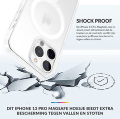 YONO Hoesje geschikt voor iPhone 13 Pro met Draadloos Opladen Functie - Shock Proof Magnetische Case - Transparant