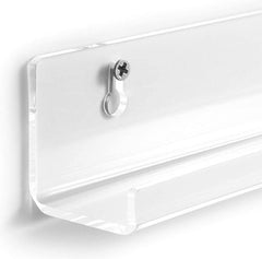 YONO LP Opbergsysteem Acryl - Houder aan de Muur - Platen Standaard - Display - Vinyl Rek - Platenhouder - 6 Stuks - Transparant