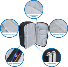 YONO Pennen Etui Large - Pennenzak voor Kinderen en Volwassenen - Schooletui voor Jongens en Meisjes - Back To School - Zwart