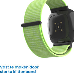 YONO Nylon Velcro Bandje geschikt voor Fitbit Versa 4 / Sense 2 - Vibrant
