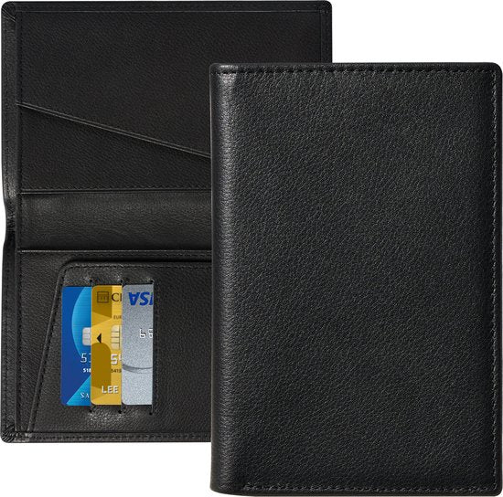 YONO Paspoort Hoesje - Paspoorthouder Leer - Houder - Cover - Mapje - Zwart
