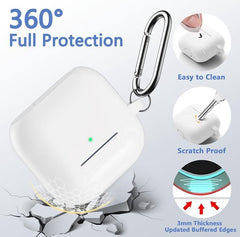 YONO Hoesje geschikt voor Airpods 4 - Case - Siliconen - Wit