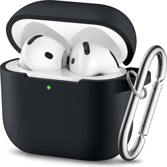 YONO Hoesje geschikt voor Airpods 4 - Case - Siliconen - Zwart