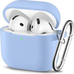 YONO Hoesje geschikt voor Airpods 4 - Case - Siliconen - Lichtblauw