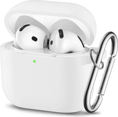 YONO Hoesje geschikt voor Airpods 4 - Case - Siliconen - Wit