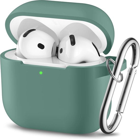 YONO Hoesje geschikt voor Airpods 4 - Case - Siliconen - Leisteen