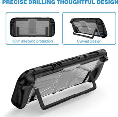 YONO Grip Case geschikt voor Nintendo Switch 2 - Ergonomische Cover met Standaard - Zwart