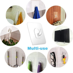 YONO Plakhaakjes Zelfklevend - 12 Stuks - Handdoekhaakjes - Zelfklevende Haakjes - Transparant