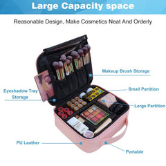 YONO Make Up Tas met Organizers - Beautycase Koffer - Dames en Meisjes - Roze