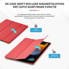 YONO Hoes geschikt voor iPad 9 10.2 inch - 9e Generatie - 8e - 7e - 2021 - 2020 - 2019 - Case Cover - Tablet Hoesje - Rood