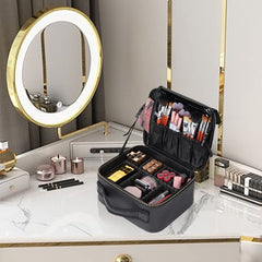 YONO Make Up Tas met Organizers - Beautycase Koffer - Dames en Meisjes - Zwart