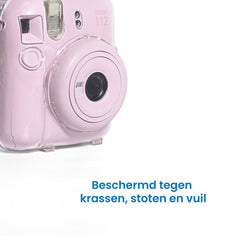 YONO Case geschikt voor Fujifilm Instax Mini 12 – Hoesje met Draagriem – Transparant
