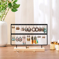 YONO Oorbellenrekje - Sieradenrekje - Oorbellen - Organizer - Sieradenhouder - Opbergen - 40 gaatjes - Zwart