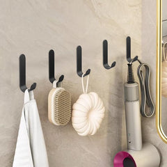 YONO Ophanghaken Zelfklevend Pro - Plakhaakjes - Ophanghaakjes - Haak voor Wand - Muur - Deur - 5 Stuks - Zwart