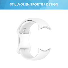 YONO Bandje geschikt voor Google Pixel 2 - Siliconen Armband - Wit
