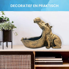 YONO Sleutelbakje - Sieraden Bakje - Sleutelschaal - Beeldjes Decoratie - Hippo XL