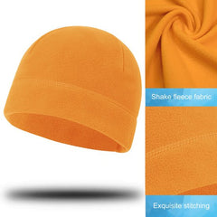 YONO Thermo Muts - Helmmuts Fleece - Fiets Muts voor onder Helm - Heren en Dames - Winter - Zomer - Oranje