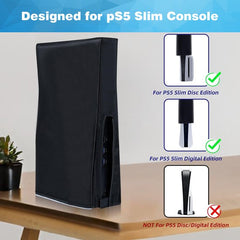 YONO Beschermhoes geschikt voor Playstation 5 SLIM - Stofkap - Hoes - PS5 Accessoires - Zwart