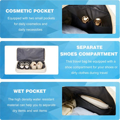 YONO Reistas Handbagage - Weekendtas 50x30x25 - Duffel Bag - Dames - Heren - Beige Champagne