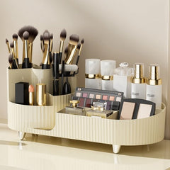 YONO Make Up Organizer Staand - Opbergsysteem voor Skincare / Parfum / Cosmetica / Lippenstift / Nagellak / Beauty Houder - Ivoorkleur