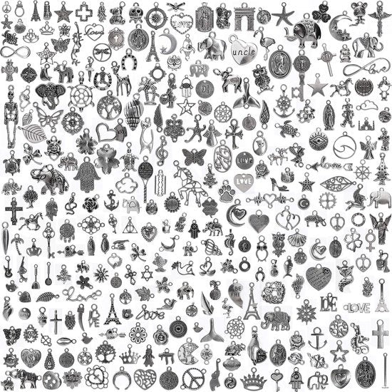 YONO Bedels voor Sieraden Maken - Armband - Ketting - Set van 300 - Zilverkleurig