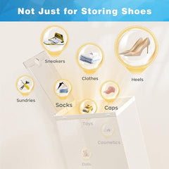 YONO Sneakerbox 6-Pack - Schoenenbox - Schoenen Opbergsysteem - Schoenenrek Organizer - Transparant - Wit - 6 Box