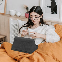 YONO Tablet Kussen - geschikt voor iPad - Smartphone - Schoot Houder - Pillow Pad - Standaard - Zwart