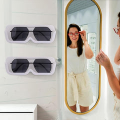 YONO Brilhouder Zelfklevend - Brillenhouder Muur - Brillenstandaard - Brillen Opbergsysteem Organizer - Brillenrek - Wit