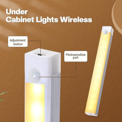 YONO Kastverlichting met Bewegingssensor Oplaadbaar - 50cm - Keukenverlichting Onderbouw Led - Draadloos - Magnetisch Zelfklevend