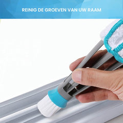 YONO Jaloezie Reiniger - Lamellen Stoffer - Luxaflex Borstel - Stof Verwijderaar - Blauw/Grijs