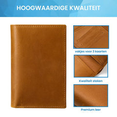 YONO Paspoort Hoesje - Paspoorthouder Leer - Houder - Cover - Mapje - Bruin
