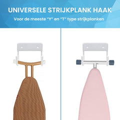 YONO Strijkplank Ophangsysteem - Ophangen Houder Haak - Wit